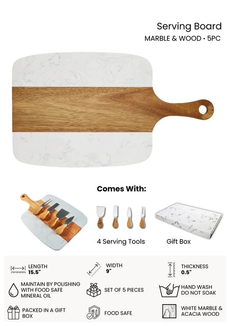 Marble Serving Board Set